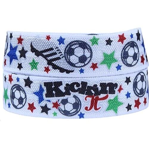 FLRA ElasticFLORA RIBBONS football soccer ball fold over elastic ribbon