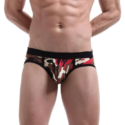 Fashion Mens Underwear Bulge Camouflage Mens Briefs Sexy Men Underwear Mens Breathable Comfortable Briefs Men Panties