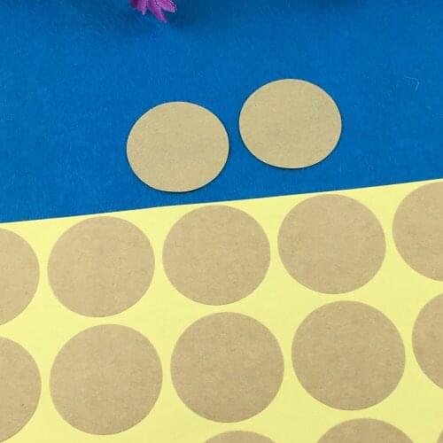 Fashion 1200PCS/Lot 4cm circular kraft colour Sticker Labels Adhesive Stickers DIY For Box/gift/envelope