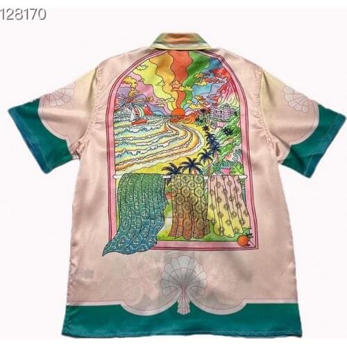 W2064 Fashion Mens Shirts 2021 Runway Luxury famous Brand European Design party style Mens Clothing