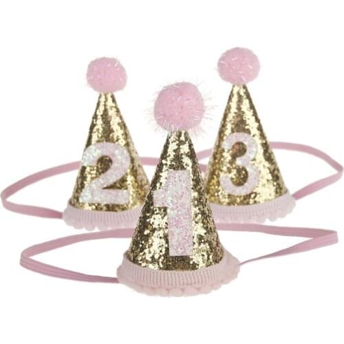 New Dog Birthday Hat Decorative Shiny Dog Hat Pet Headband Pet Headwear for Dogs Cats