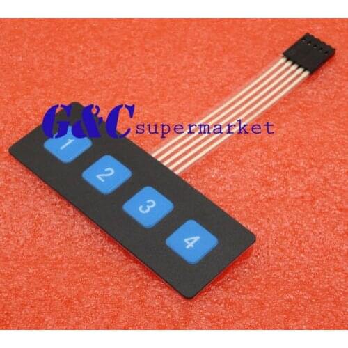 New 1x4 Key Matrix Membrane Switch Control Panel Slim Keyboard Keypad Large