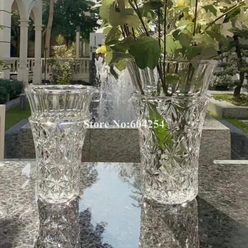 2021 new style crystal vase fashion home decoration high-end glass ornaments
