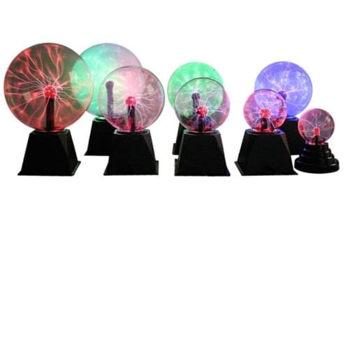 Novelty Glass Magic Plasma Ball Light 3/4/5/6/8 inch Table Lights Sphere Nightlight Kids Gift For Magic Plasma Night Lamp Gifts