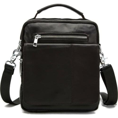 New Solid Genuine Leather Men Briefcas Small Business Bag Briefcase Luxury Briefcase Bag Shuolder Crossbody Bag For Mens