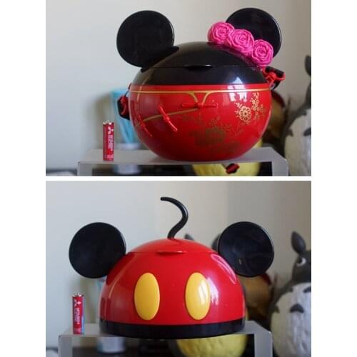 New style Disneyland Mickey Minnie Three-dimensional Plastic Popcorn Bucket Figure Model Decoration Storage Box AG2143