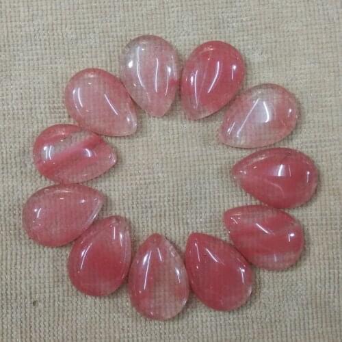 Wholesale 20pcs/lot 25x18mm fashion watermelon red stone teardrop CAB CABOCHON beads for DIY jewelry accessories free shipping