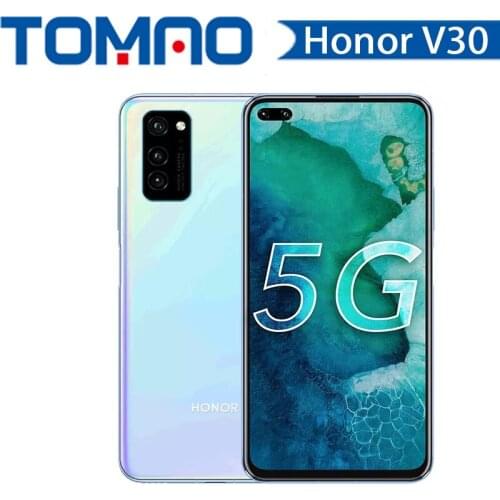 Original New Honor V30 5G Smartphone 6G 8G RAM 128G ROM Octa Core Kirin 990 40mp Triple Camera 40W SuperCharge Android 10 NFC