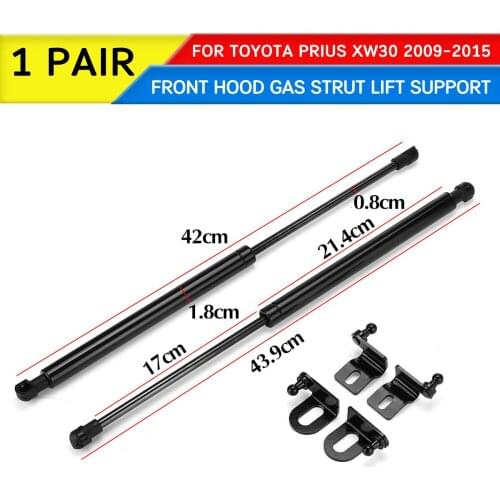 Car Front Engine Cover Hood Shock For Toyota Prius XW30 2009 2010 2011-2015 Lift Struts Bar Support Rod Arm Gas Spring Bracket