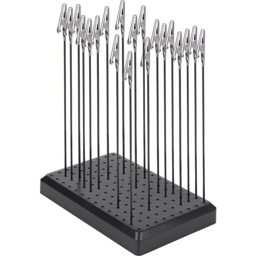 9 x 14 Holes Painting Stand Base with 20pcs/10pcs Metal Alligator Clip Stick Modeling Tool Set Toys Hobbies Accessories