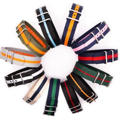 41 Color Options Nylon Wrsitband for Men Women Watch Replacement Bracelet One-Piece Strap Quick Release without Tools
