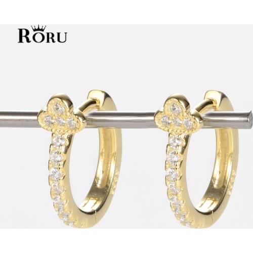 Sterling Silver Earrings 925 Hoop Small Stud Gold Zircon Earrings for Women Jewelry 2021 Earring New Arrivals Hottest Fashion
