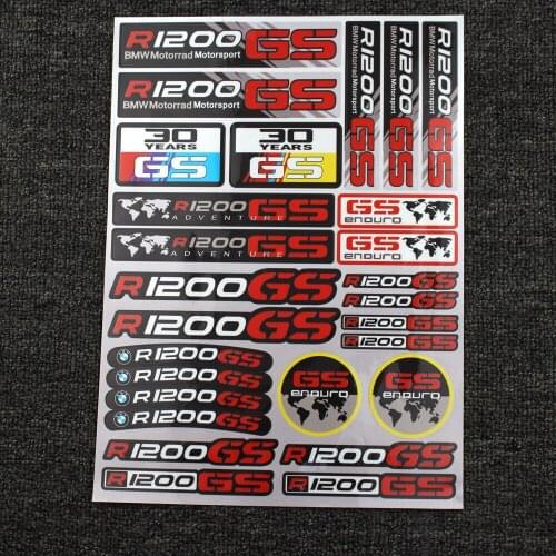 New Motorcycle Fuel Tank Sticker Wheel Helmet Waterproof Reflective Logo Suitable for BMW R1200GS R1200 GS