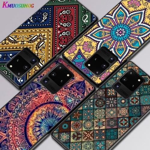 Vintage pattern Higan Flower For Samsung A01 02 02S 11 12 21 21S 22 31 32 41 42 51 72 S20 Ultra Plus 4G 5G phone Soft Case