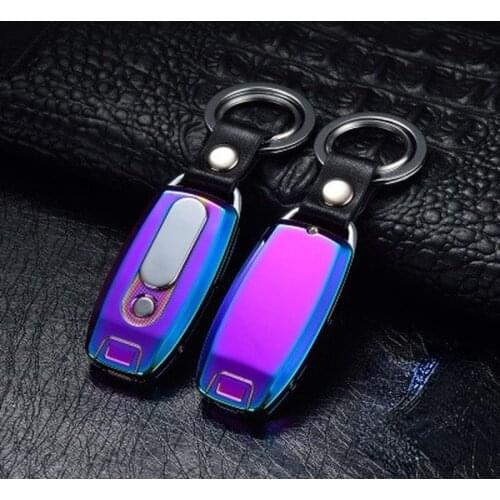 Lighter USB Charging Creative Car Keychain Cigarette Lighter Windproof Boyfriend Gift Smoking Accessories Heating Wire Lighter