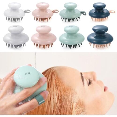 1PC Silicone Shampoo Massage Brush Handheld Head Body Scalp Hair Comb Washing Shower Brush Bath Spa Cleaning Brushes