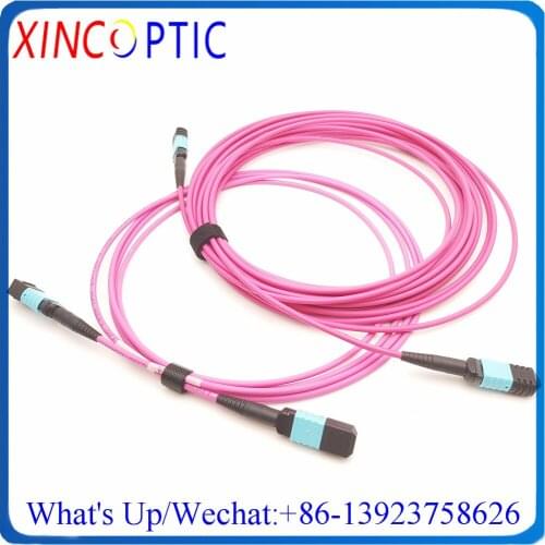 12C MPO OM4 3M Male Fiber Patch Cord,12F 3M MPOUPC Male M OM4 50/125 12Core Fiber Cable Jumper Multimode Patch Cord Trunk Cable