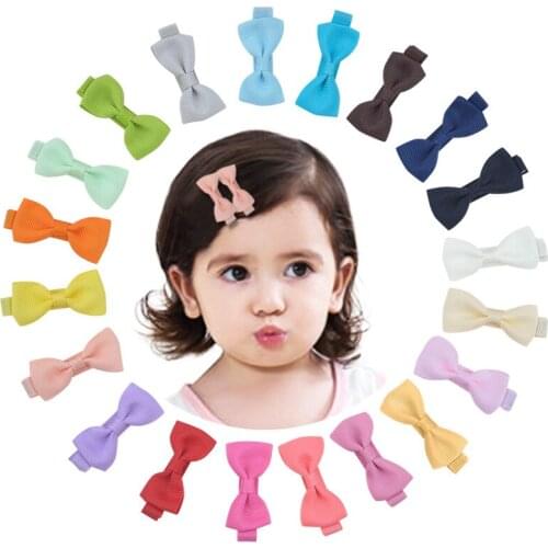 5Pcs Exquisite baby headdress handmade green ribbon childrens hairpin hair accessories baby ribbon bow hairpin