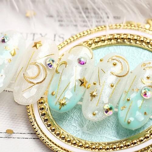 6 Sizes Caviar Bead Stainless Steel Beads Nail Art Decorations Rose Gold Silver Black DIY Tool Nail Studs UV Gel Polish