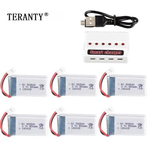 3.7V 800mAh 902540 Lipo Battery + UBS Charger for Syma X5 X5C X5SC X5SW TK M68 MJX X705C SG600 RC Quadcopter Drone Spare Part
