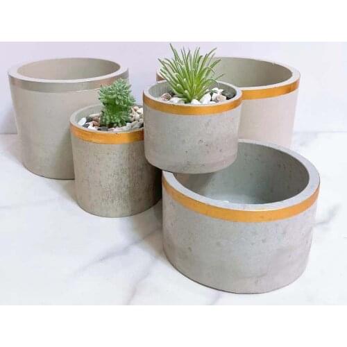 Large Round Pot Mold Multi Size Pillar Concrete Vessel Pot Molds Candle Vessel Molds Silicone Flower Pot Mold Jesmonite Pot Mold