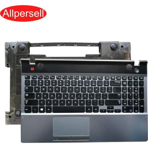 Laptop bottom case for Samsung NP550P5C palm rest keyboard hard drive cover
