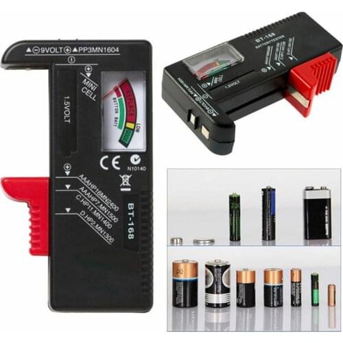BT168D Digital Battery Capacity Tester LCD BT-168D Checker for 9V 1.5V AA AAA Cell C D Batteries