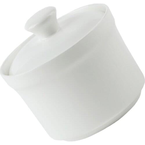 Home Ceramic Stew Bowl Steamed Egg Bowl Edible Birds Nest Bowl with Lid