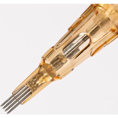 EZ V Select Cartridge Tattoo Needles Round Shader- Flat Cartridges Needles #10 0.30 Wider Smoother Colour Application 20 PCS/Box