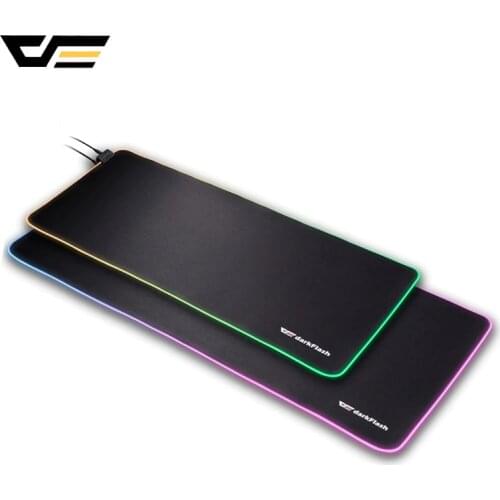 DarkFlash RGB Gaming Mousepad RGB Light Strip 14 Modes Controllable Non-slip Base Natural Rubber 800mm/900mm Cloth Mousepad