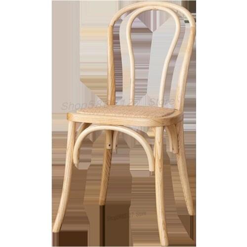 American Country Retro Chair Back Chair Solid Wood American Chair Home Dining Chair Wood Stool Desk Chair Wicker Chair