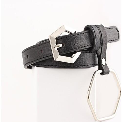 Korean Retro Women Personality Belt Pendant Cute Geometric Buckle Belt Hip Hop Harajuku Straps New Fashion Funny Novelty Belts