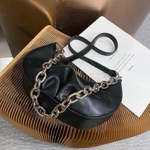 Leather Handbag For Women 2021 New Brand Luxury Fashion Shoulder Underarm Bag And Design Chain Crossbody Bags Lady Hobo Bag