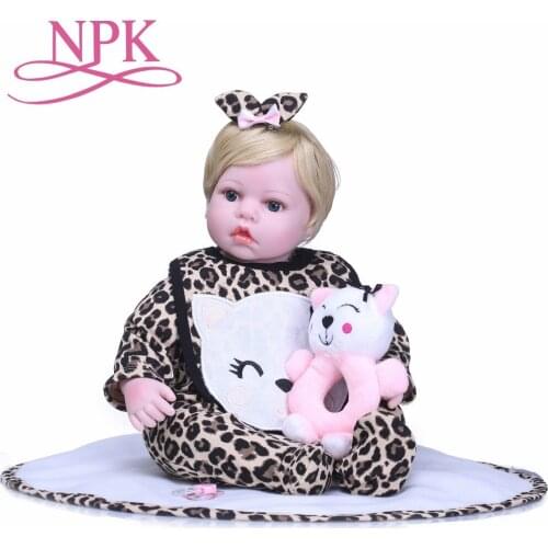 NPK 40cm Soft Body Silicone Reborn Baby Doll Toy For Girls Vinyl Newborn Girl Babies Dolls Kids Girl Gift Brinquedos Birthday