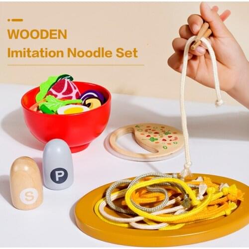 Mini Doll House Udon Ramen Pretends to Play with Kids Kitchen Mini Doll Food Educational Toys