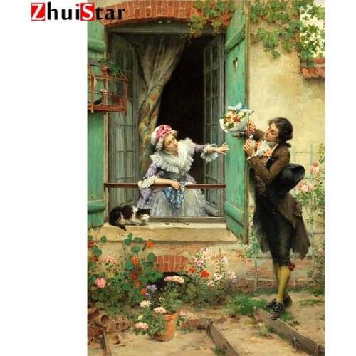 Square Diamond 5D DIY Diamond Painting Princess and Prince Diamond Embroidery Rhinestone Mosaic Cross Stitch Pattern Home ZWQ