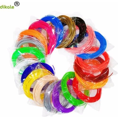 Dikale 72m 3D Printing Material 24 Colors PLA 3D Pen Filaments 1.75mm 3D Impresora Drawing Printer Pen Pencil Plastic Refill