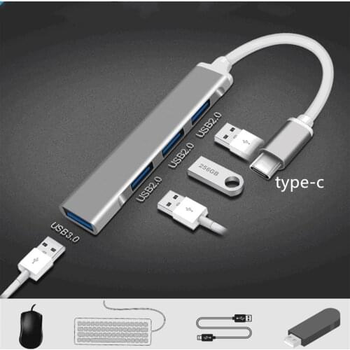 Multi Splitter Adapter OTG for Lenovo Xiaomi Macbook Pro 13 15 Air Pro PC Computer Accessories USB C HUB 3.0 Type C 3.1 4 Port
