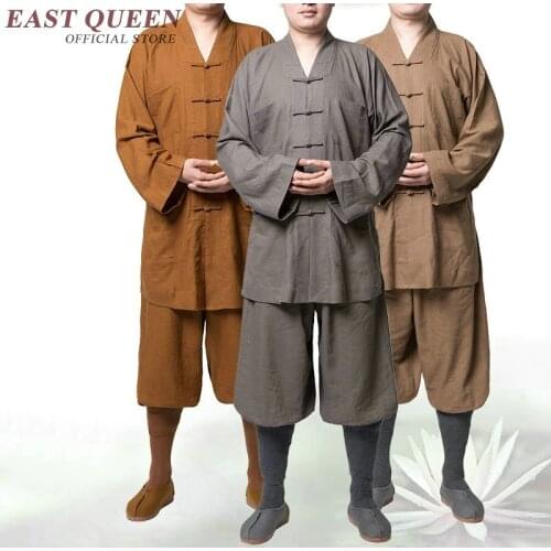 Buddhist monk robes men buddhist monk clothing kung fu clothes shaolin monk robes KK811 Y