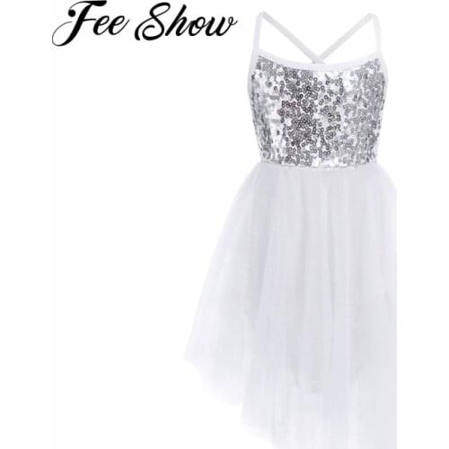 2018 New Summer Girls Shiny Sequins Gymnastic Leotard Ballet Dress Ballerina Ballet Dancer Girl Kids Baby Ballet Dance Clothes