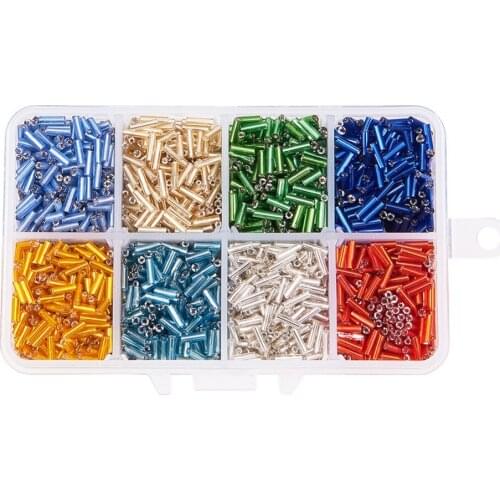 New Beads Jewelry Beading Making, Coloful Glass Beads For Kids Children Bracelets Pendants Craft Accessories DIY,8 colors/8 grid