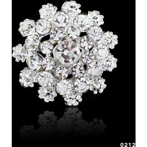 Charming Jewelry Bridal Bouquet Flower Pattern Brooch Pin Rhinestone Inlaid Crystal Women Wedding Brooches 14 types