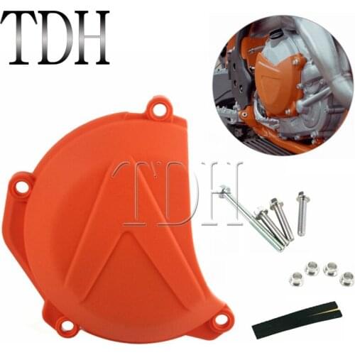 Orange Motorcycle Clutch Guard Clutch Cover Protector For 250 SXF 2015-17 350 SXF 250 350 XCF 2016-17 250 350 EXC-F 2017-18