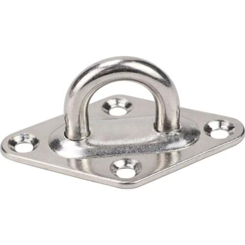 304 Stainless Steel Ceiling Wall Mount Hook Heavy Duty Eye Plate For Boat Yoga Swings Hammocks