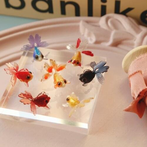 Retro country style goldfish earrings DIY cute pendant jewelry accessories materials