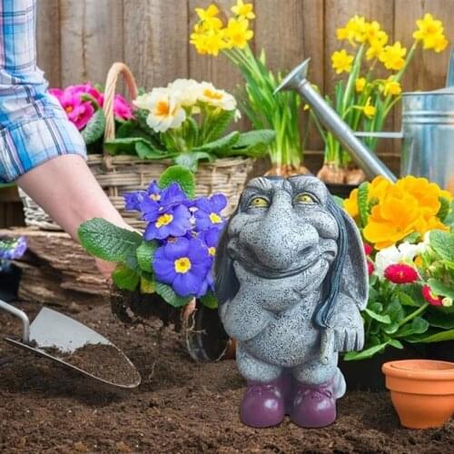 Garden Gnome Statues Outdoor Decor Dwarf Ornaments Resin Garden Decor Garden Ornaments Handicraft Flower Pot Accessories