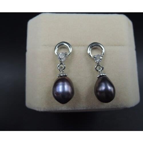 100% nature freshwater AA pearl earring
