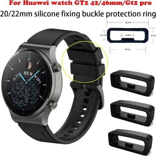 Silicone Ring For Huawei Watch GT/GT2 42/46/Gt2 pro/GT 2e/Honor magic 2 42/46 Fixed Retainer Stable Ring smart watch strap ring