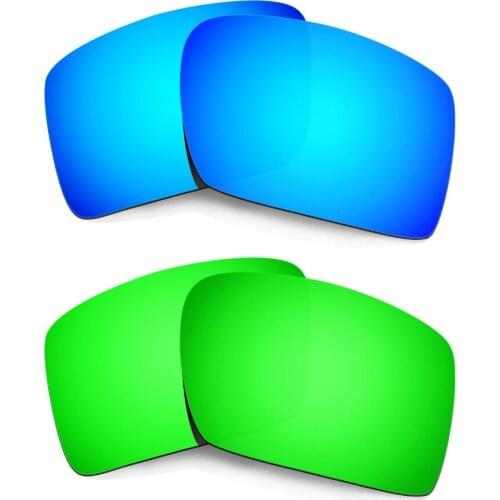 HKUCO For Eyepatch 2 Polarized Replacement Lenses Blue & Emerald Green 2 Pairs