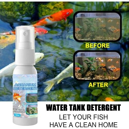 Aquarium Algae Repellent Removal Agent Rapid Fish Tank Accessories Moss Remover Water Aquarium Algaecide Detergent 30/100ml